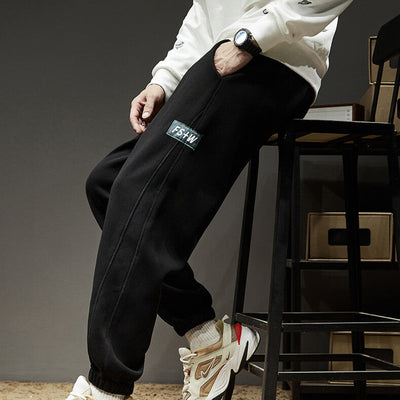 Men's Fleece Thickened Sports Casual Long Sweatpants SHOPPORA