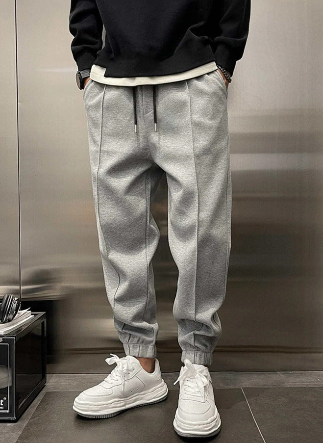 Thicken Ankle-tied Drawstring Leisure Sweatpants SHOPPORA