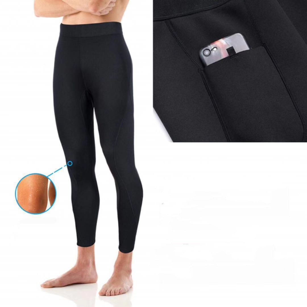 Neoprene Men's Sweatpants Running Black SHOPPORA