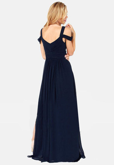 Long Floor Length Elegant Greek Style Pleated Dress - SHOPPORA