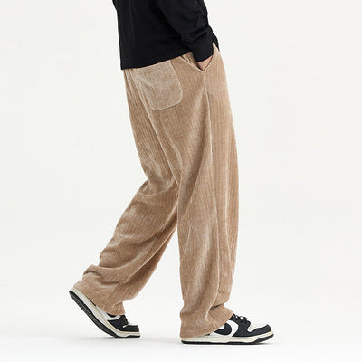 Corduroy Draped Knit Sweatpants For Men SHOPPORA