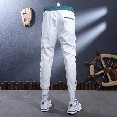 Ice Silk Breathable Stretch Slim-fitting Ankle-tied Skinny Sports Pants SHOPPORA