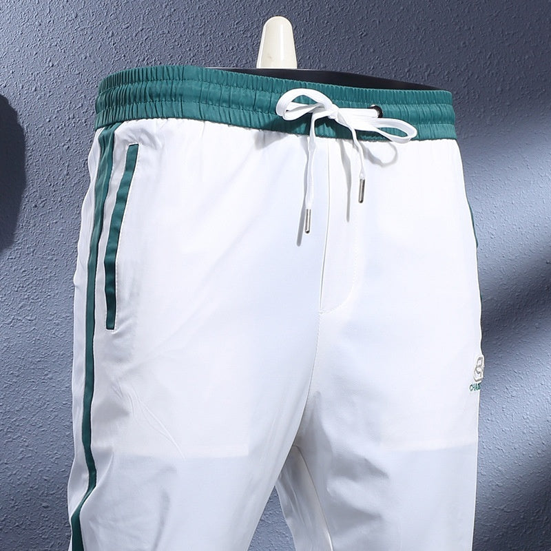 Ice Silk Breathable Stretch Slim-fitting Ankle-tied Skinny Sports Pants SHOPPORA