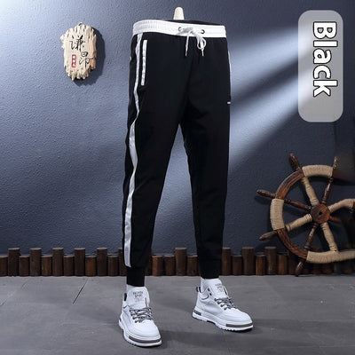 Ice Silk Breathable Stretch Slim-fitting Ankle-tied Skinny Sports Pants SHOPPORA