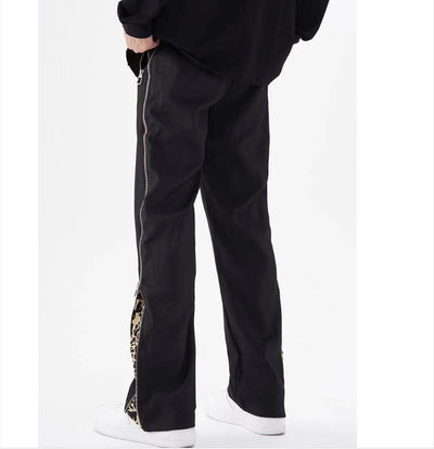 Sweatpants Zipper Leopard Print Casual Boys Loose Straight Sports Pants SHOPPORA