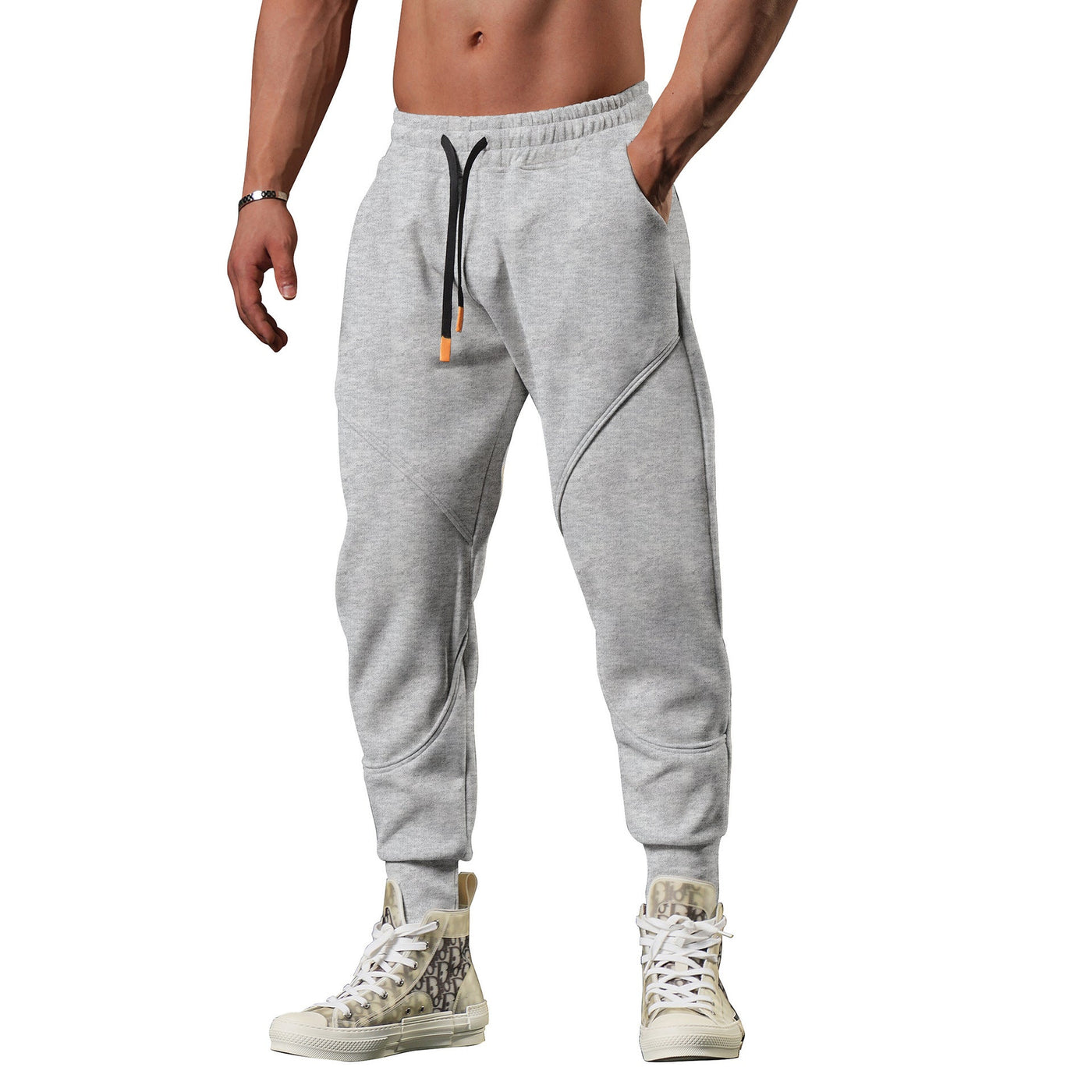 Warm Leisure Outdoor Track Sweatpants Men's Loose Tappered SHOPPORA