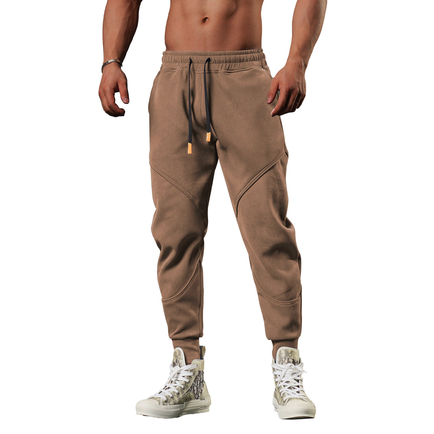 Warm Leisure Outdoor Track Sweatpants Men's Loose Tappered SHOPPORA