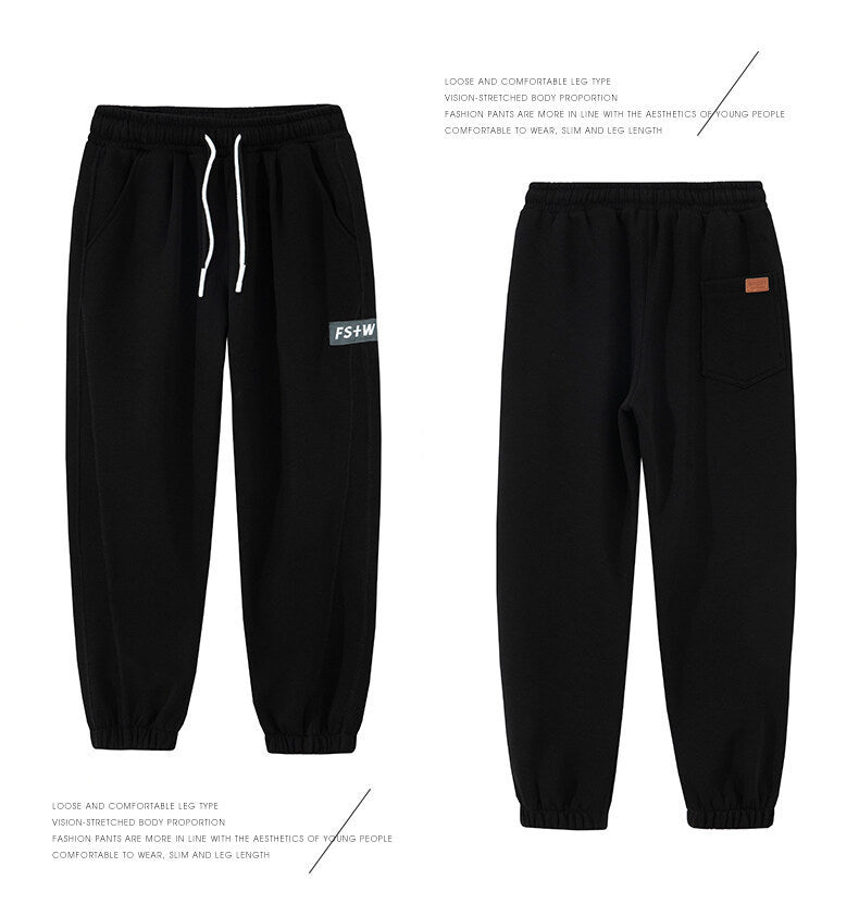 Men's Fleece Thickened Sports Casual Long Sweatpants SHOPPORA