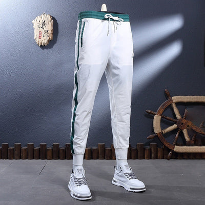 Ice Silk Breathable Stretch Slim-fitting Ankle-tied Skinny Sports Pants SHOPPORA