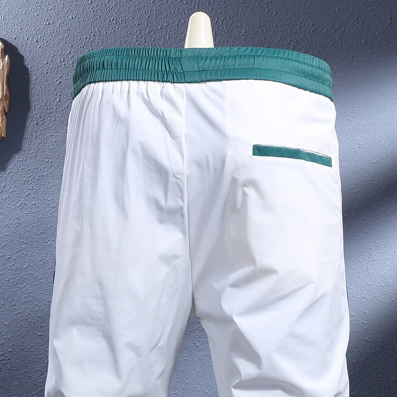 Ice Silk Breathable Stretch Slim-fitting Ankle-tied Skinny Sports Pants SHOPPORA