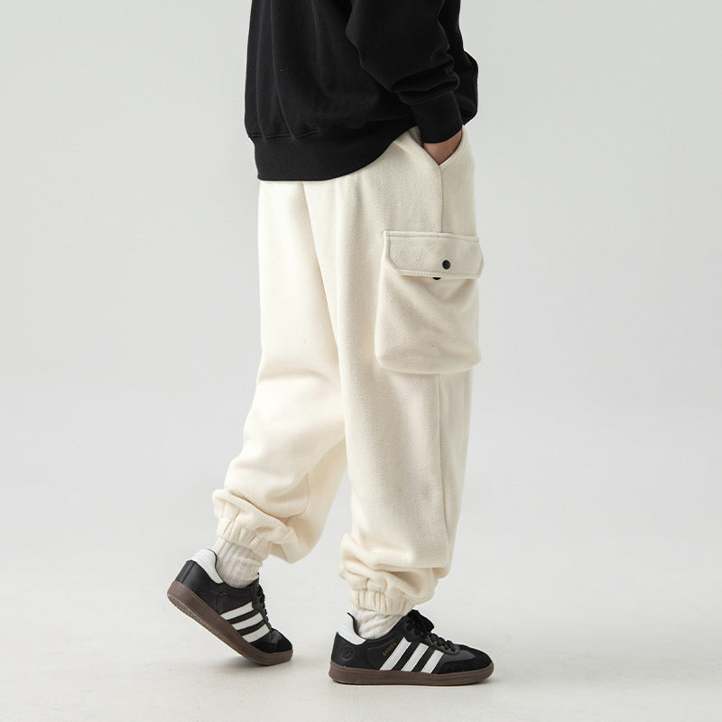 Polar Fleece Loose Sports Workwear Sweatpants SHOPPORA
