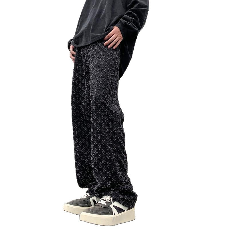 Cool And Stylish Streetwear Jacquard Full-print Jeans SHOPPORA