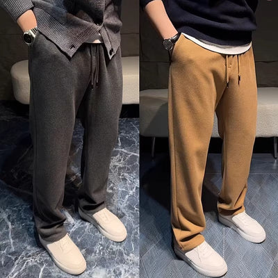 Loose Casual Men's Trendy Sports Sweatpants Thin Wide Leg Mop Long Pants SHOPPORA