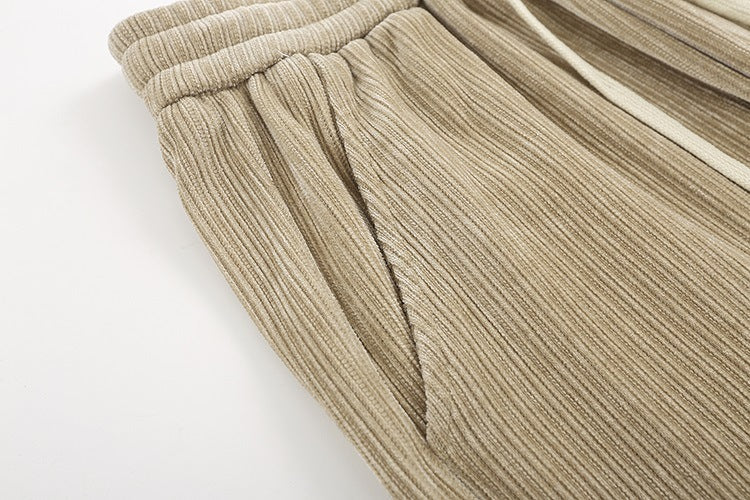 Corduroy Draped Knit Sweatpants For Men SHOPPORA