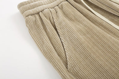 Corduroy Draped Knit Sweatpants For Men SHOPPORA