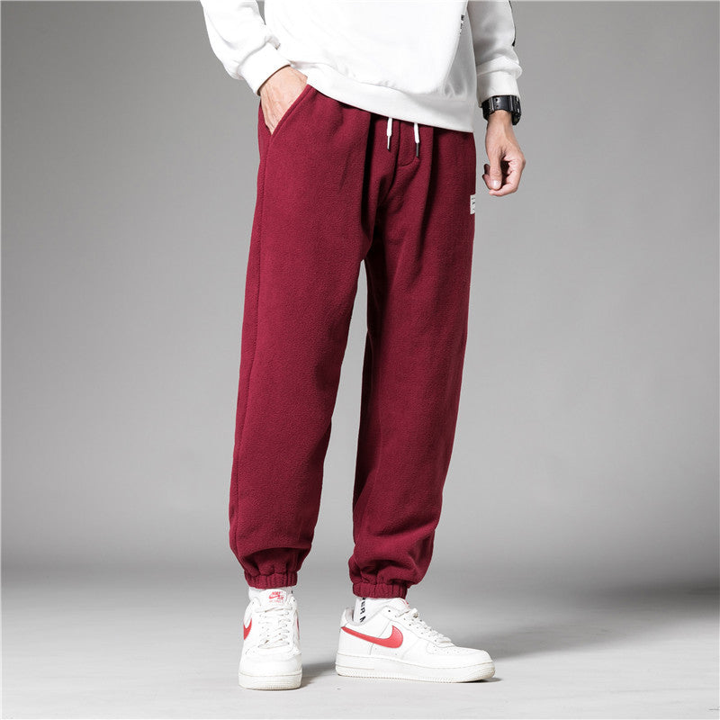 Fleece And Thick Sweatpants For Men's Fashion Loose SHOPPORA