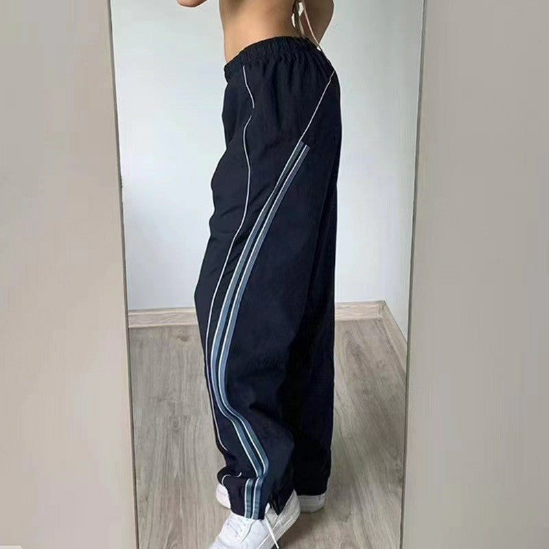 Offset Side Flanges Casual Sweatpants SHOPPORA