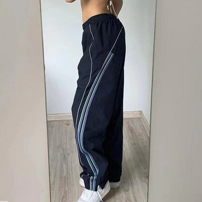 Offset Side Flanges Casual Sweatpants SHOPPORA