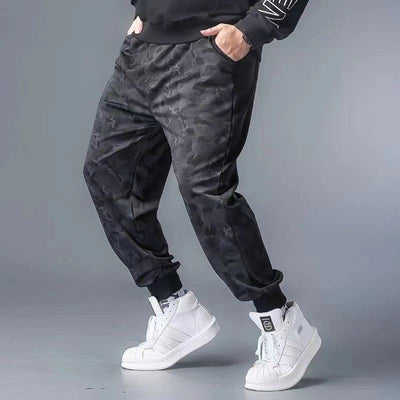 Summer Casual Men's Plus Size Sweatpants Youth Cropped Trousers SHOPPORA