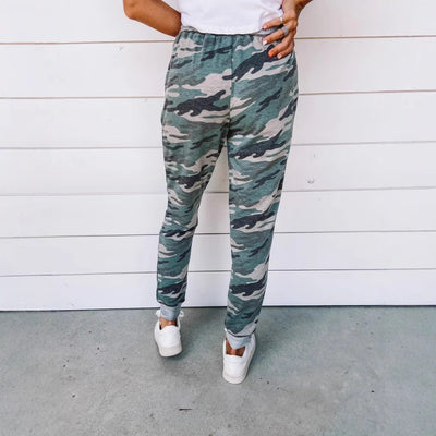 Fashionable Leopard Print Irregular Pattern Casual Pants SHOPPORA