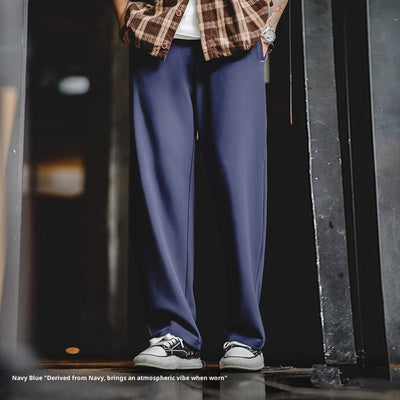 American Casual Air Layer Sweatpants Loose Drooping Anti-wrinkle Elastic Straight SHOPPORA