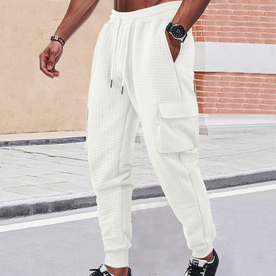 Men's Sports Sweatpants European And American Style Thickened Small Check SHOPPORA