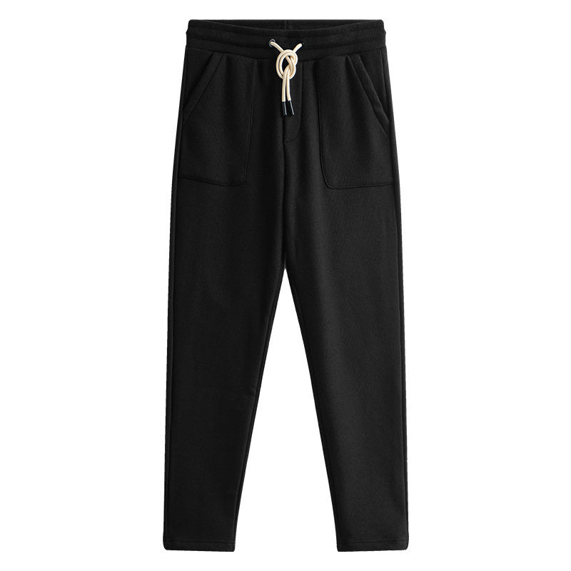 Knitted Long-staple Cotton Yarn Waffle Sweatpants SHOPPORA