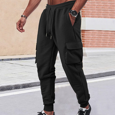 Men's Sports Sweatpants European And American Style Thickened Small Check SHOPPORA