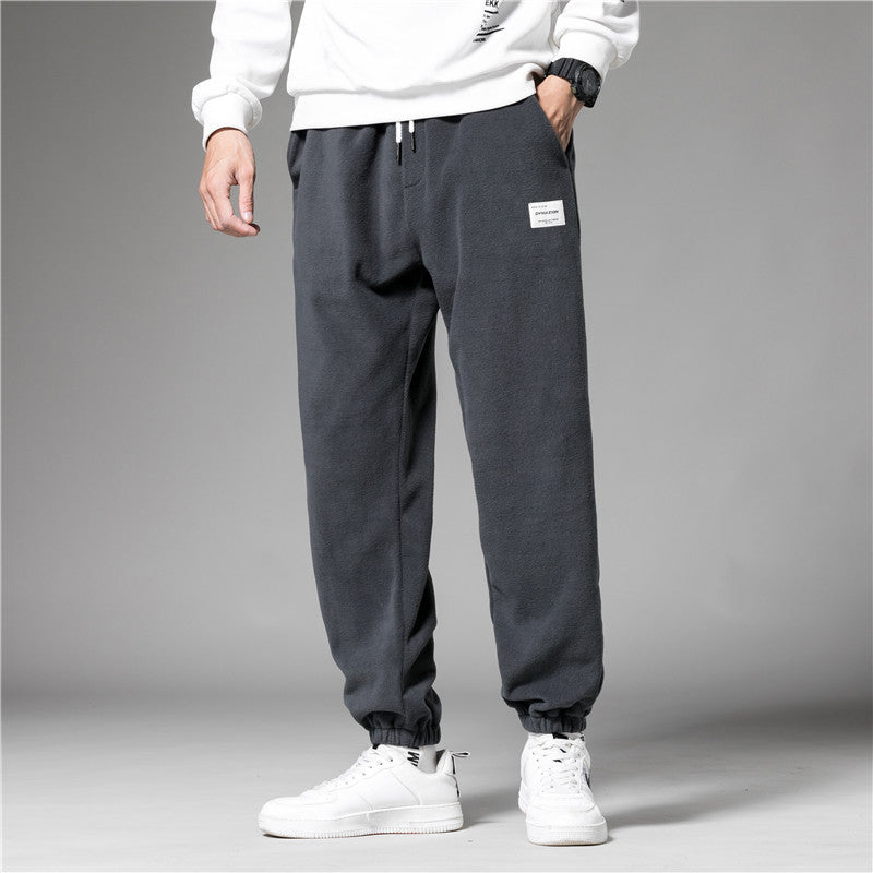 Fleece And Thick Sweatpants For Men's Fashion Loose SHOPPORA