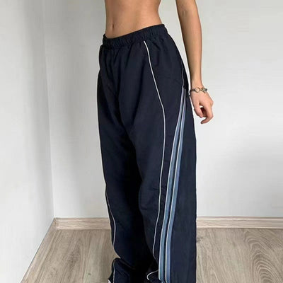 Offset Side Flanges Casual Sweatpants SHOPPORA