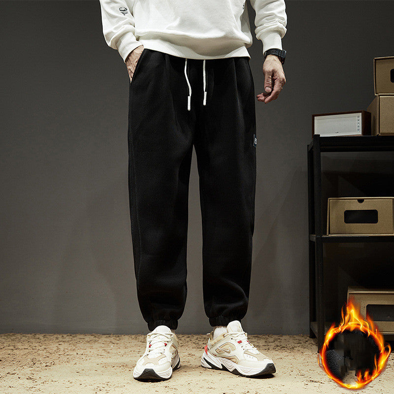 Men's Fleece Thickened Sports Casual Long Sweatpants SHOPPORA