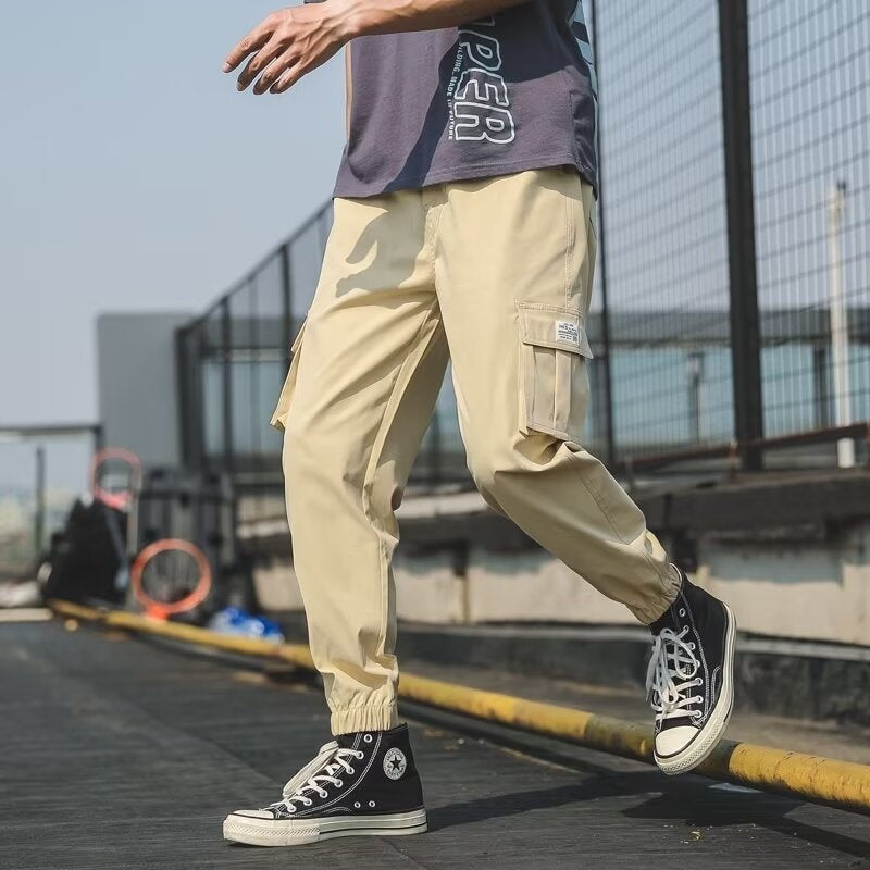 Fashionable All-match Multi-pocket Feet Harem Trousers SHOPPORA