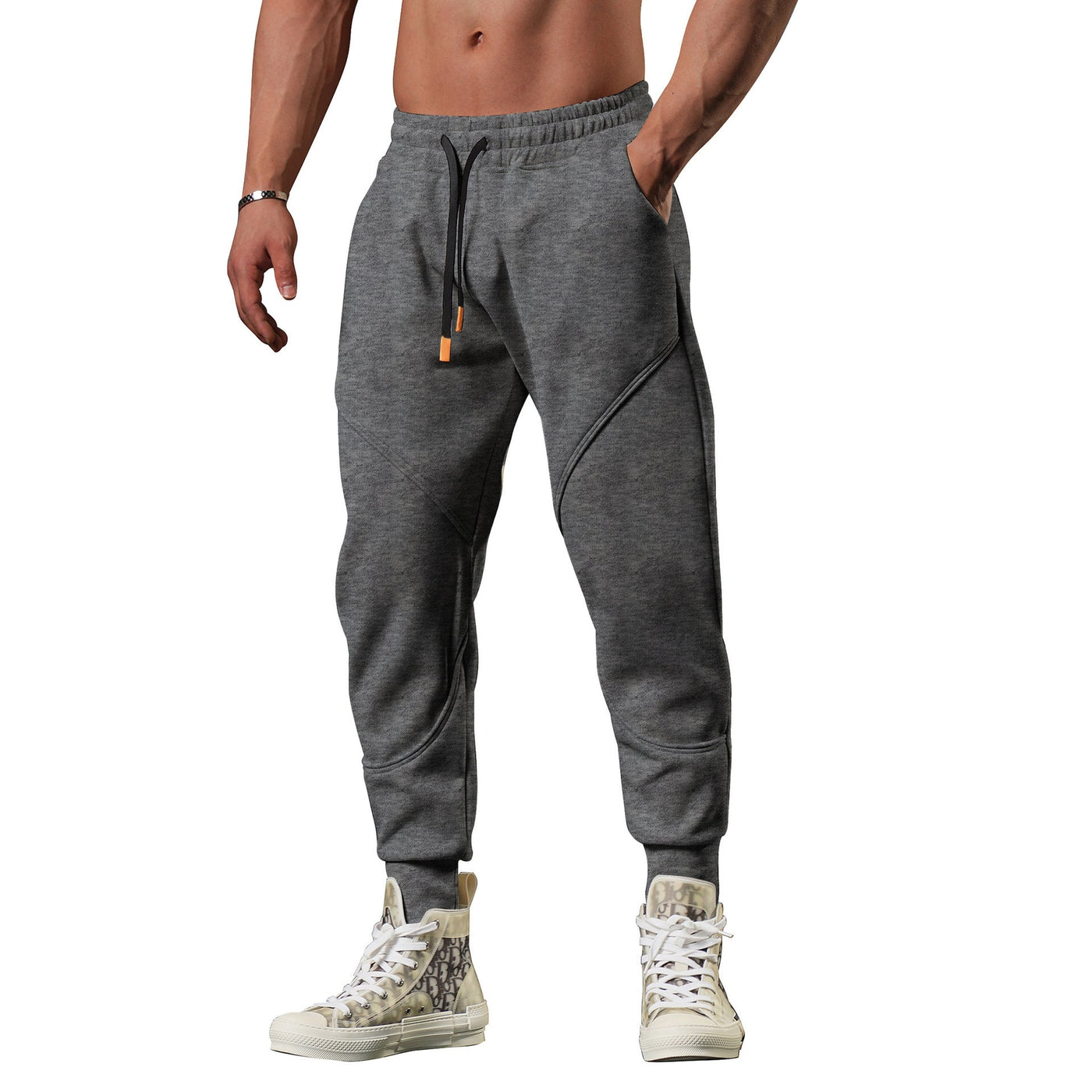 Warm Leisure Outdoor Track Sweatpants Men's Loose Tappered SHOPPORA