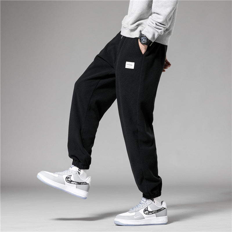 Fleece And Thick Sweatpants For Men's Fashion Loose SHOPPORA