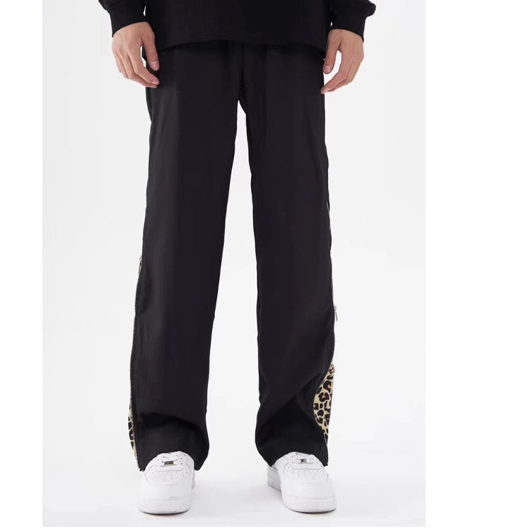Sweatpants Zipper Leopard Print Casual Boys Loose Straight Sports Pants SHOPPORA