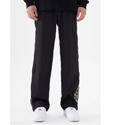 Sweatpants Zipper Leopard Print Casual Boys Loose Straight Sports Pants SHOPPORA