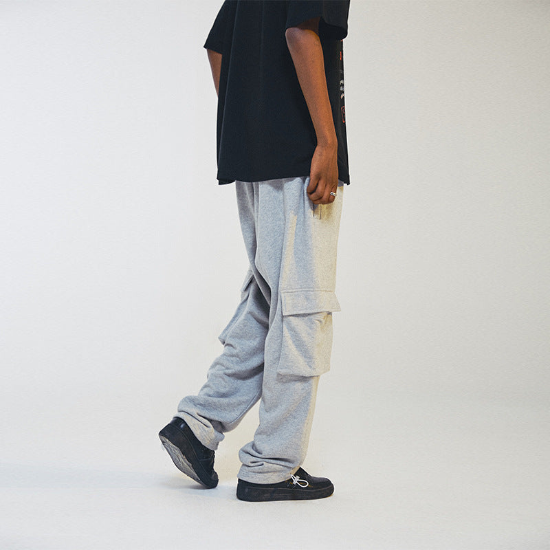 Men's Straight Loose Double Pocket Sweatpants SHOPPORA