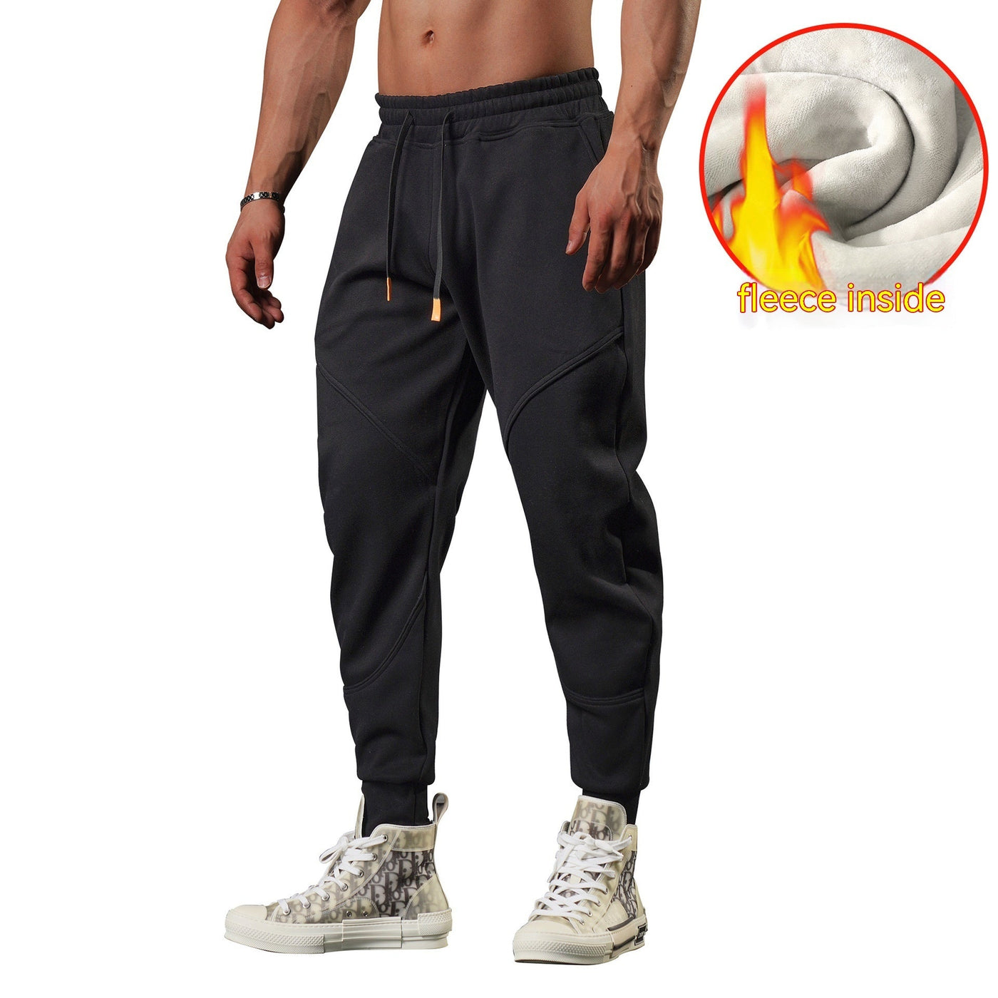 Warm Leisure Outdoor Track Sweatpants Men's Loose Tappered SHOPPORA