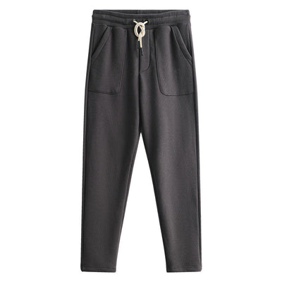 Knitted Long-staple Cotton Yarn Waffle Sweatpants SHOPPORA