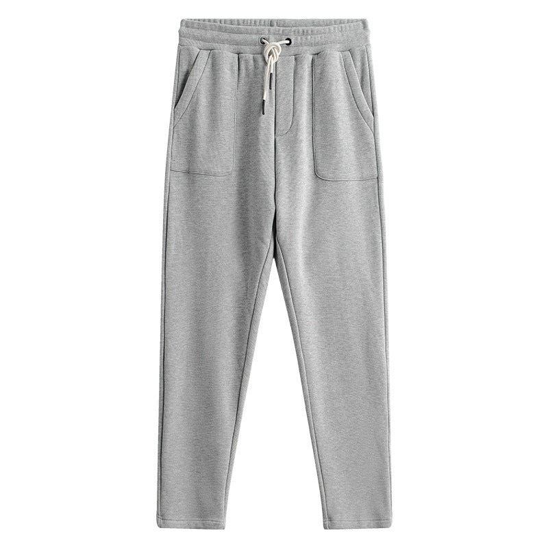Knitted Long-staple Cotton Yarn Waffle Sweatpants SHOPPORA