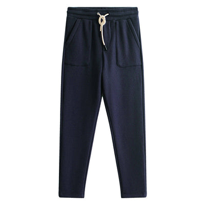 Knitted Long-staple Cotton Yarn Waffle Sweatpants SHOPPORA