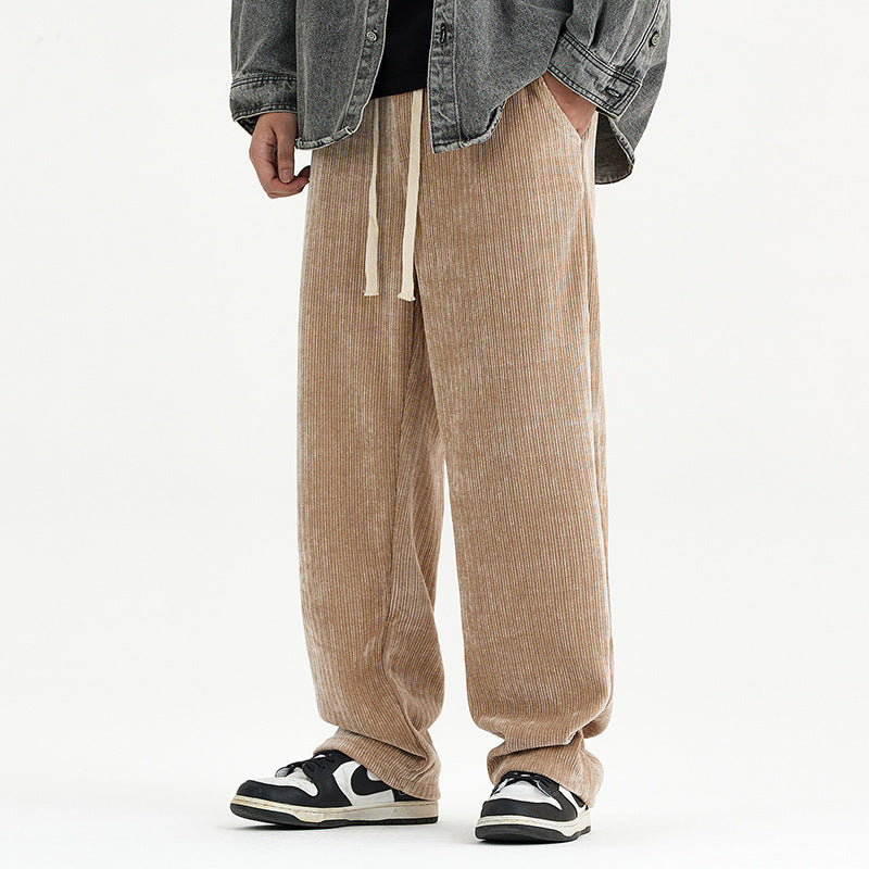 Corduroy Draped Knit Sweatpants For Men SHOPPORA