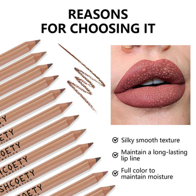 Log Matte Lipstick Lip Liner Suit Nude Long Lasting Fadeless Makeup