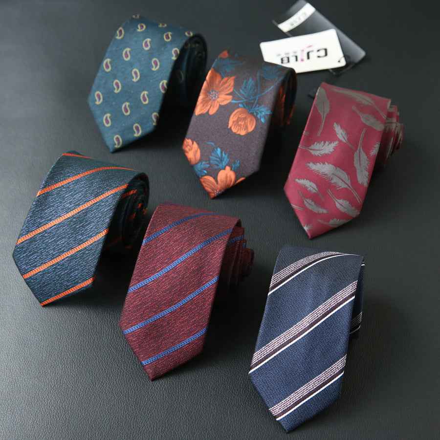 Male business striped retro suit tie