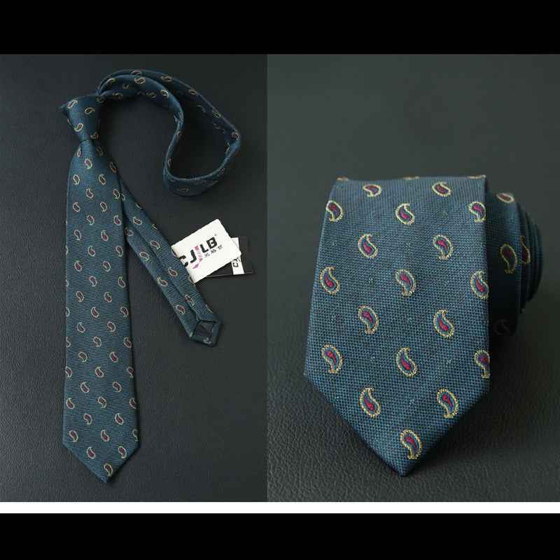 Male business striped retro suit tie