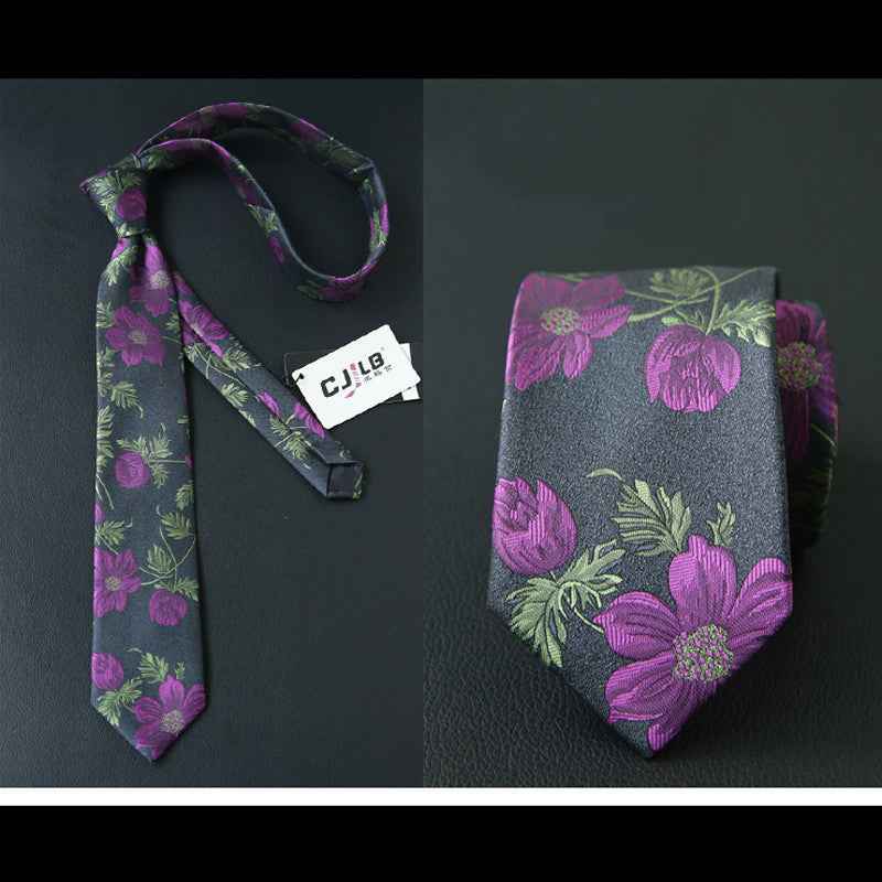 Male business striped retro suit tie