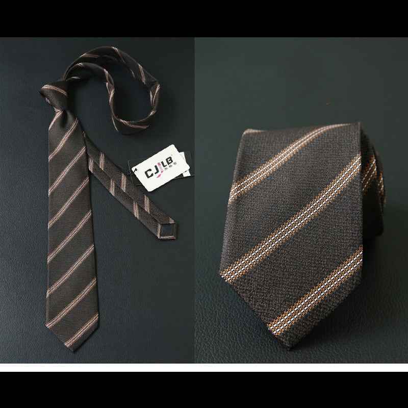 Male business striped retro suit tie