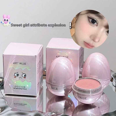 Low Saturation Gray Powder Repair Makeup Tender Rouge Solid Cosmetic Egg