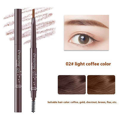 Ultra-fine Triangle Double-headed Eyebrow Pencil Automatic Rotation