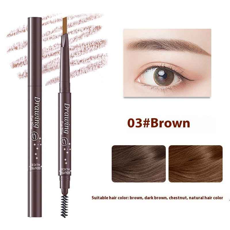 Ultra-fine Triangle Double-headed Eyebrow Pencil Automatic Rotation